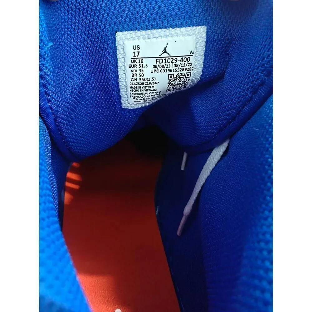 Nike Air Jordan 1 Mid Knicks Blue Orange FD1029-400 Men's Shoes Size 17